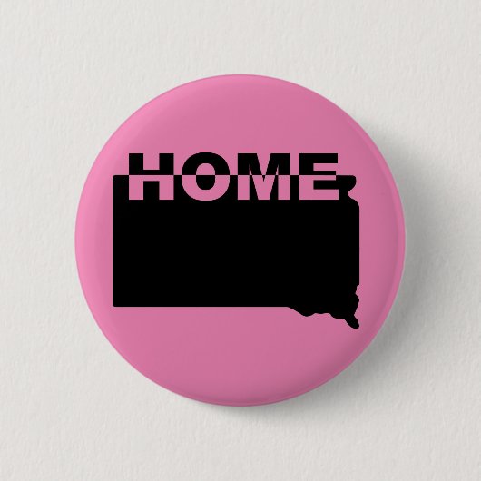 South Dakota Zuhause Away From Staat Button Abzeic (Vorderseite)