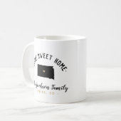 South Dakota Zuhause Sweet Zuhause Family Monogram Kaffeetasse (Vorderseite Links)
