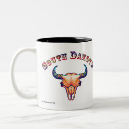 South- Dakotabüffel-Schädel Zweifarbige Tasse