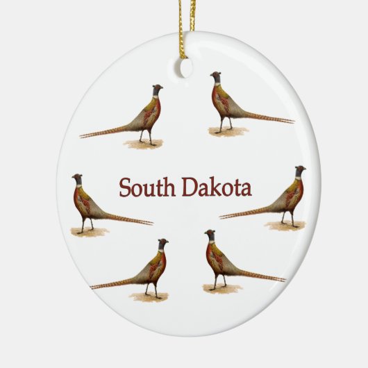 South- Dakotafasane Keramik Ornament (Links)