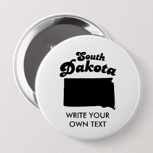 SOUTH- DAKOTAStaats-MOTTO-T - SHIRT Button (Vorne & Hinten)