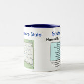 South Dakotasymbole u. -karte Zweifarbige Tasse (Mittel)