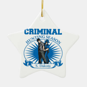 South- Dakotaverbrecher-Jagdsaison Keramikornament