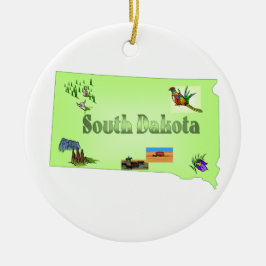 South- DakotaWeihnachtsbaum-Verzierung Keramik Ornament