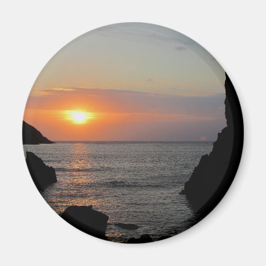 South Devon Hope Cove Autunm Sunset Magnet (Vorne)