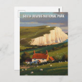 South Downs National Park England Travel Postkarte (Vorne/Hinten)