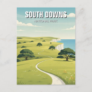 South Downs National Park England Travel Postkarte