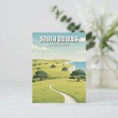South Downs National Park England Travel Postkarte (Stehend Vorderseite)