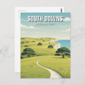 South Downs National Park England Travel Postkarte (Vorne/Hinten)