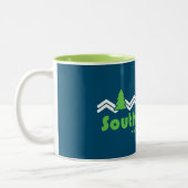 South Downs National Park Retro Zweifarbige Tasse (Links)