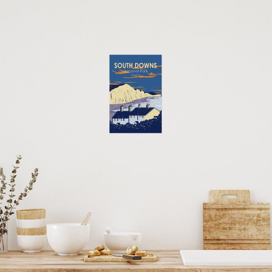 South Downs National Park Seven Sisters England Poster (Küche)