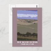 South Downs Postkarte im Stil der 20er Jahre (Vorne/Hinten)