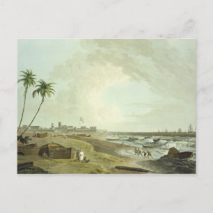 South East View Fort St. George, Madras, Platte Postkarte