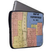 South Elgin Illinois Clintonville Karte Art. 1871 Laptopschutzhülle (Vorne Rechts)