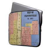 South Elgin Illinois Clintonville Karte Art. 1871 Laptopschutzhülle (Vorderseite Links)