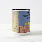 South Elgin Illinois Clintonville Karte Art. 1871 Zweifarbige Tasse (Mittel)