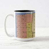 South Elgin Illinois Clintonville Karte Art. 1871 Zweifarbige Tasse (Links)