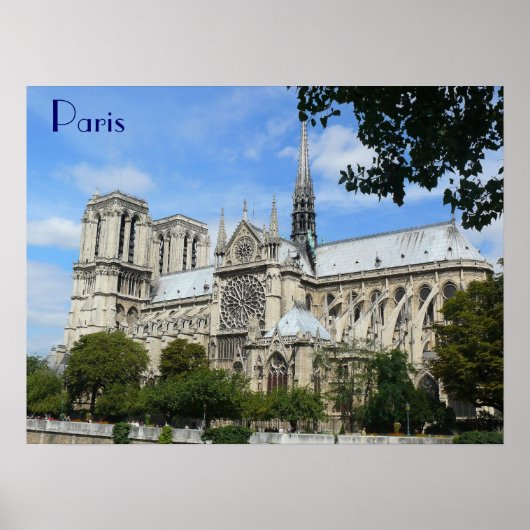South Facade, Notre Dame Cathedral, Paris, Frankre Poster (Vorne)