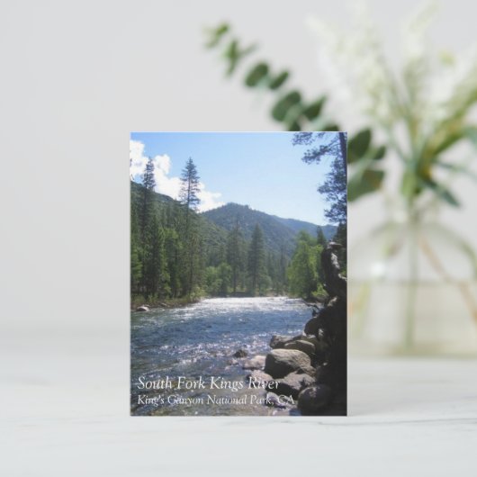 South Fork Kings River, King's Canyon, CA Postcard Postkarte (Stehend Vorderseite)