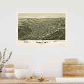 South Fork, PA Panoramic Map - 1900 Poster (Küche)