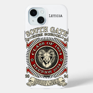 South Gate High School Rams iPhone Case mit Namen