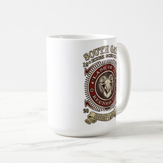 South Gate Rams Getränke Tasse 15oz. (VorderseiteRechts)