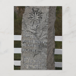 South Georgia Island - Shackleton Grave (Closeup) Postkarte