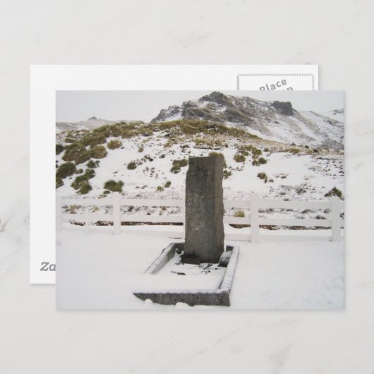 South Georgia Island - Sir Ernest Shackleton Grave Postkarte (Vorne/Hinten)