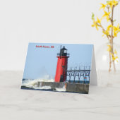 South Haven Lighthouse Karte (Gelbe Blume)