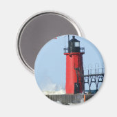 South Haven Lighthouse Magnet (Vorderseite/Rückseite)