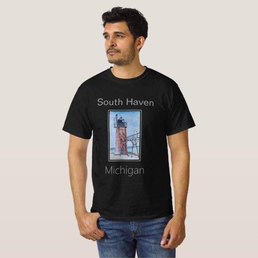 South Haven Lighthouse, Michigan T-Shirt (Vorne ganz)