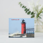 South Haven Lighthouse Postkarte (Stehend Vorderseite)