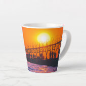 South Haven MI Leuchtturm bei Sonnenuntergang Latt Milchtasse (Rechte Ecke)