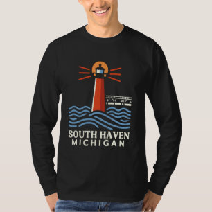 South Haven Michigan, Leuchtturm in South Haven T-Shirt