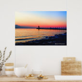 South Haven, Michigan Lighthouse 36"X24" Poster (Küche)