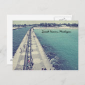 South Haven Michigan Lighthouse Postkarte (Vorne/Hinten)