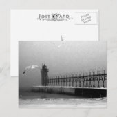 South Haven Michigan Lighthouse Postkarte (Vorne/Hinten)