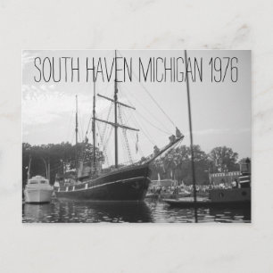 South Haven Michigan Tall Ship 1976 Postkarte