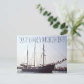 South Haven Michigan Tall Ship 1976 Postkarte (Stehend Vorderseite)