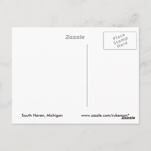 South Haven Pier Postcard Postkarte (Rückseite)