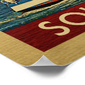 South Haven Sailboat Vintage Reise Michigan Poster (Ecke)