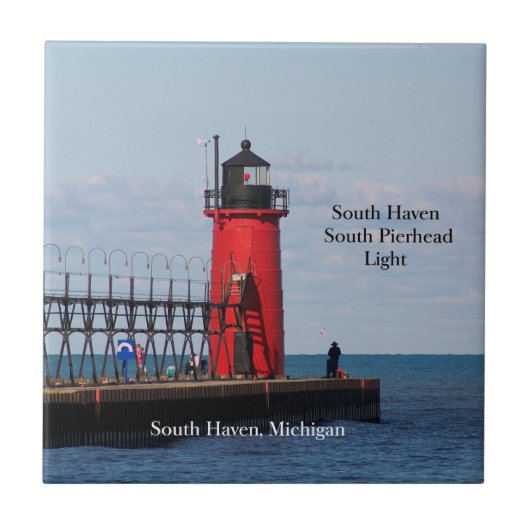 South Haven South Pierhead Leuchtfliese Fliese (Vorderseite)