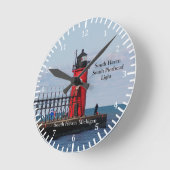 South Haven South Pierhead Light clock Runde Wanduhr (Winkel)
