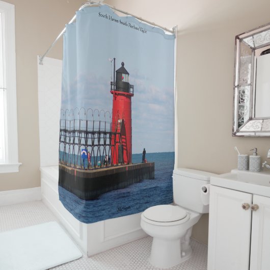 South Haven South Pierhead Light Duschvorhang (Beispiel)