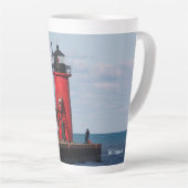 South Haven South Pierhead Light Latte Tasse (Rechte Ecke)