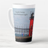 South Haven South Pierhead Light Latte Tasse (Linke Ecke)