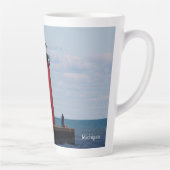 South Haven South Pierhead Light Latte Tasse (Rechts)