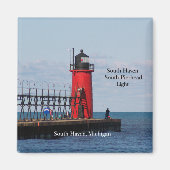 South Haven South Pierhead Light-Magnet Magnet (Vorne)