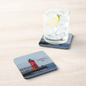 South Haven South Pierhead Light Plastic Untersetz Getränkeuntersetzer (Rechte Seite)