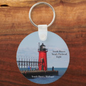 South Haven South Pierhead Light Schlüsselkette Schlüsselanhänger (Vorderseite)